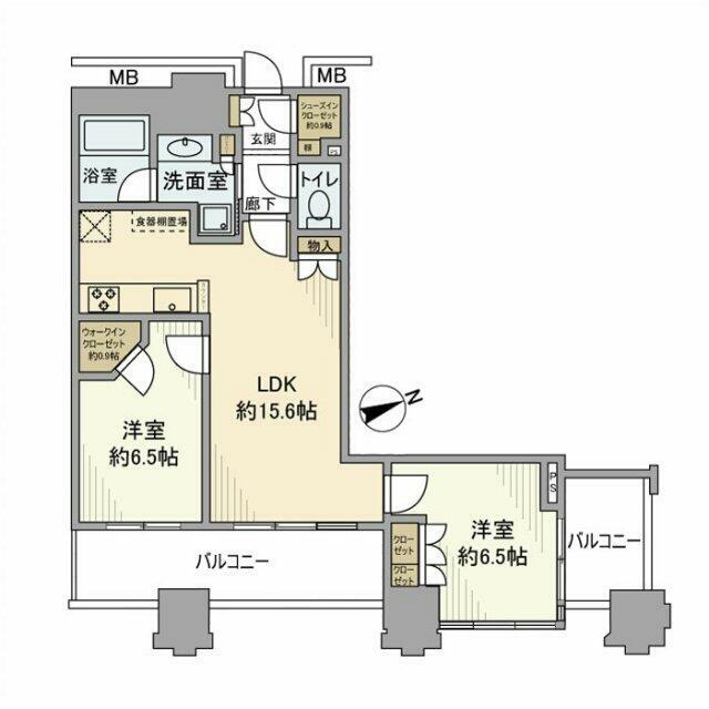 パークシティ柏の葉キャンパス二番街ミッドタワーＤ棟 411号室 間取り
