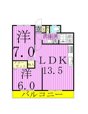 ウインズフジ 303号室 間取り
