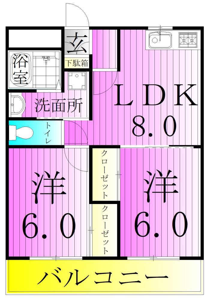 関原ロイヤルハイツⅢ 間取り図