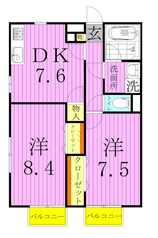 アムール　ブション 間取り図