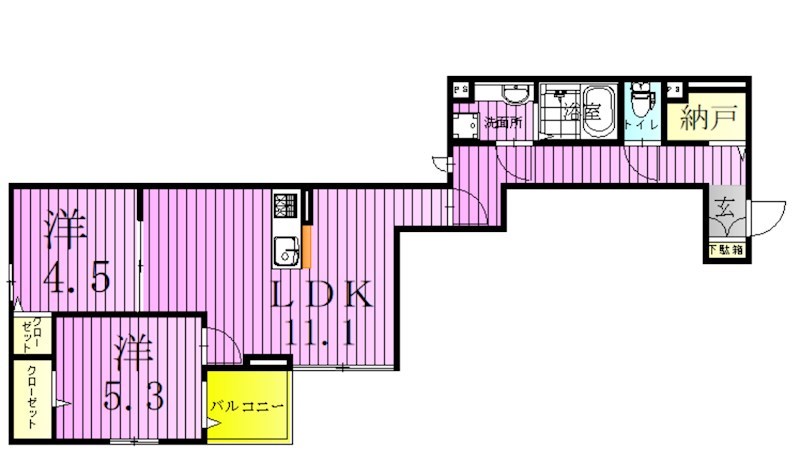 アヴァンス東日暮里 間取り図