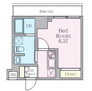 Alivis松戸 409号室 間取り