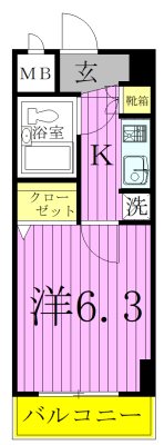ライオンズマンション五反野第６ 間取り図