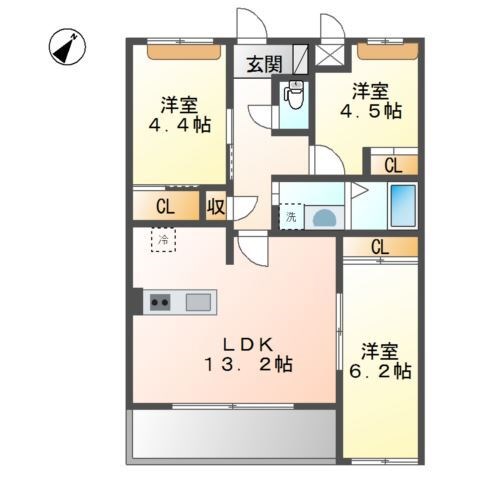 アザレア 301号室 間取り
