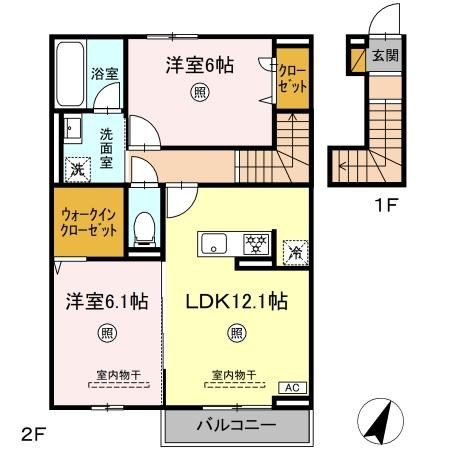 Orto Sole 205号室 間取り