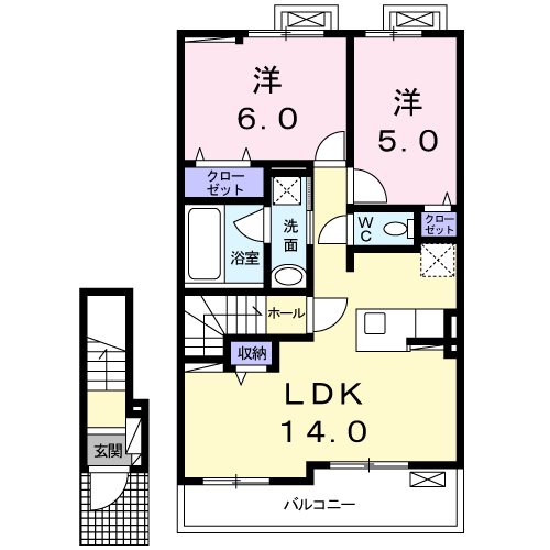 ハズバンド　アンド　ワイフ 間取り図