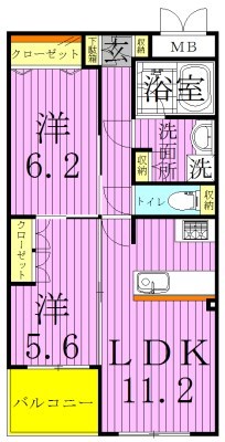 Ｍａｉｓｏｎ　Ｂｌａｎｃ 間取り図