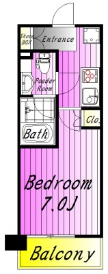 パークアクシス柏 803号室 間取り