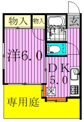 ピュアハウス 101号室 間取り