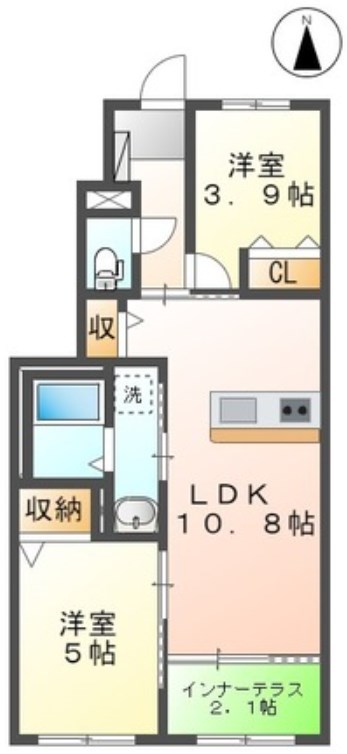 プリオーレおおたかの森 101号室 間取り