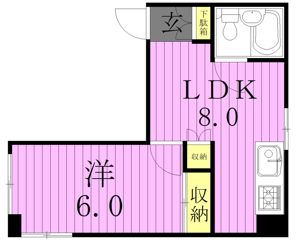 山口ハイツ 間取り図