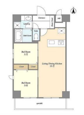 グランカーサ南千住 間取り図