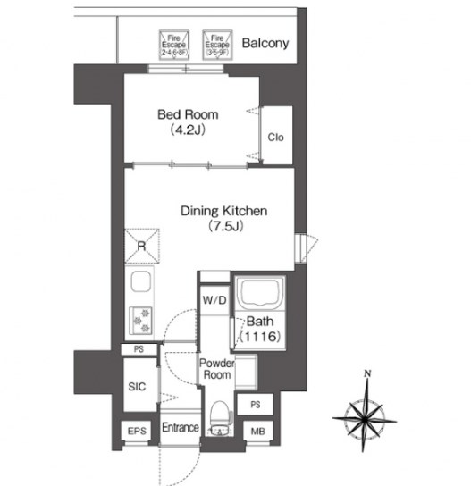 コンフォリア南千住 間取り図