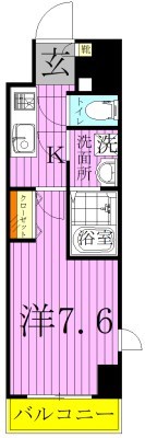 フュージョナル千住緑町 間取り図