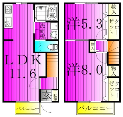 パークヒル 102号室 間取り