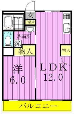 フレンドリーテラス六町 間取り図