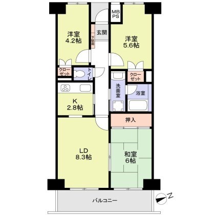 イーストヒル町屋 間取り図