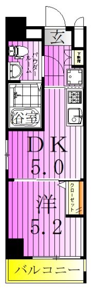 ペアパレス六町2号館  間取り図