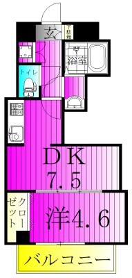 LEVICIA BLDG.Ⅱ 407号室 間取り