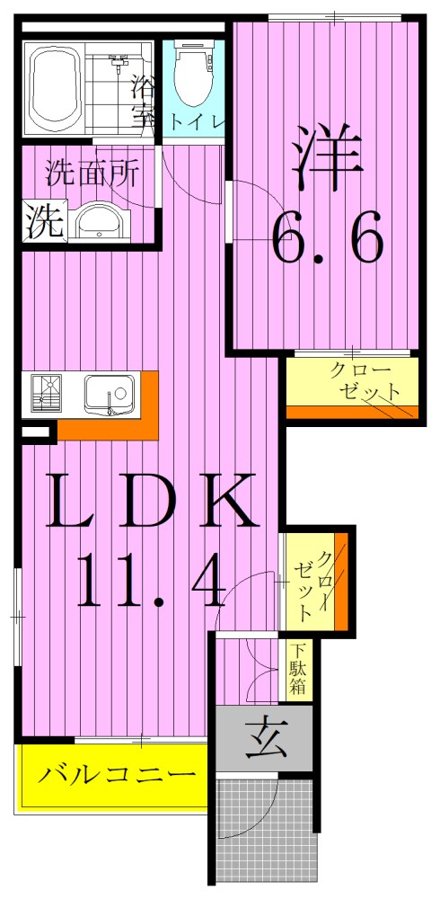 フランドール　タック 間取り図
