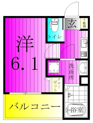 Fiorito六実 202号室 間取り