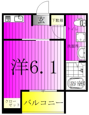 Fiorito六実 303号室 間取り