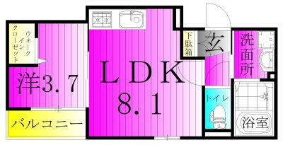 ラ・ルポⅠ 302号室 間取り