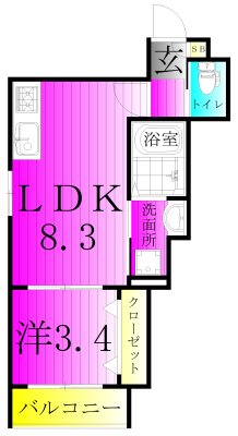 ラ・ルポⅠ 303号室 間取り