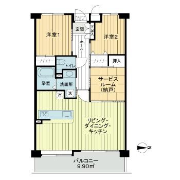 ファミール松戸グランデージ2 502号室 間取り