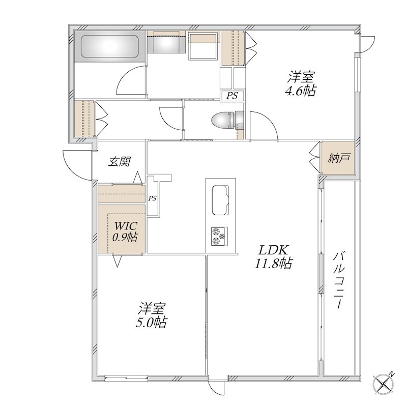 リベルテおおたかの森 201号室 間取り