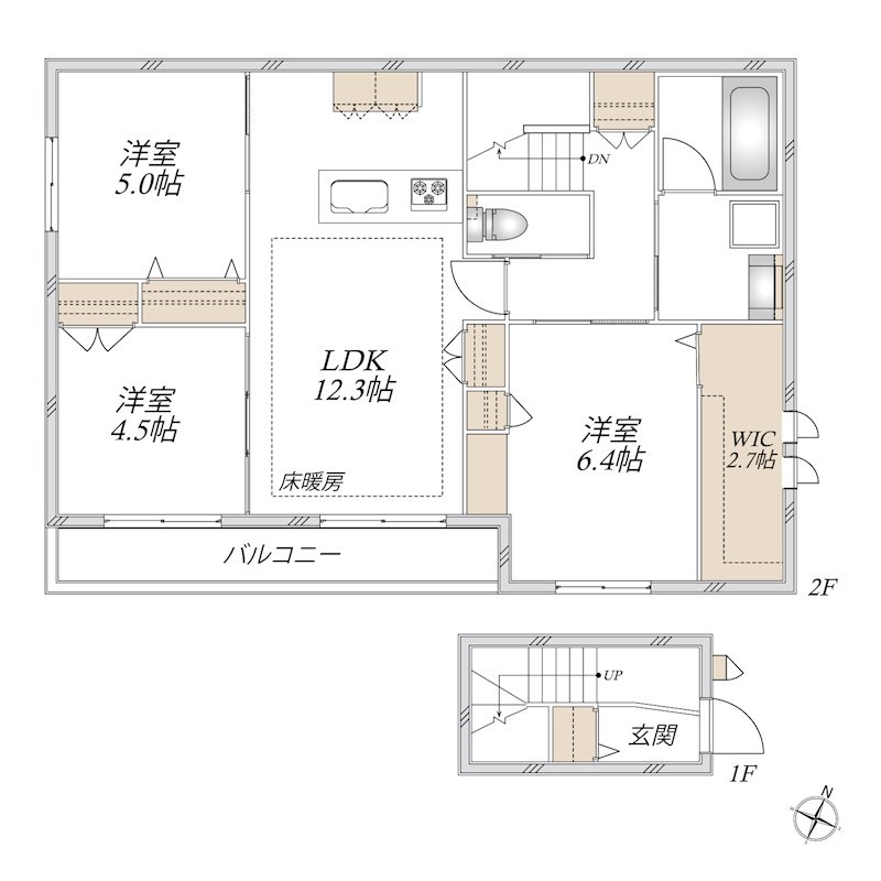 フェリス 201号室 間取り