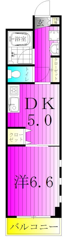 K-1HILL 510号室 間取り