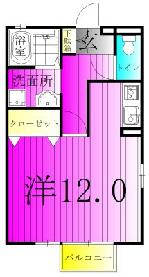 ベルドムールCTD 110号室 間取り