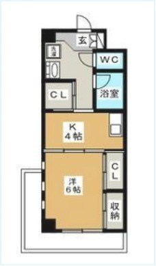 K-1HILL 601号室 間取り