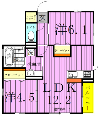 ブリアールⅢ 間取り