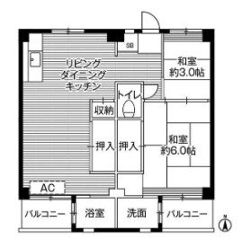 ビレッジハウス江戸川台4号棟 間取り