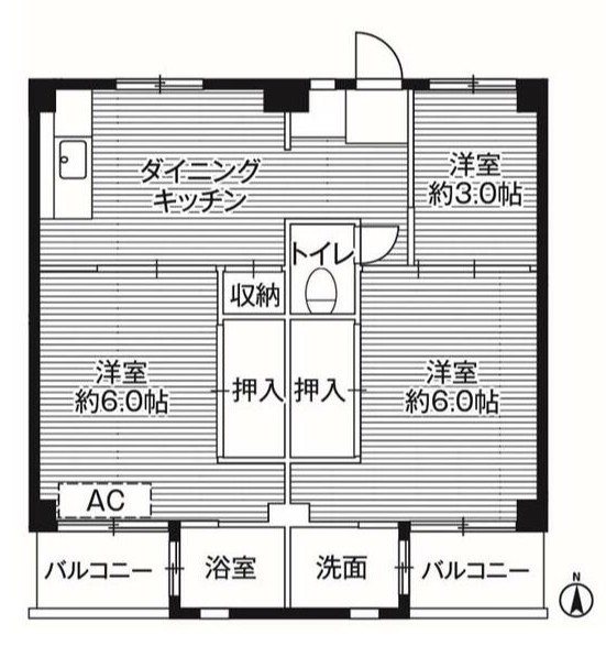 ビレッジハウス江戸川台4号棟 間取り