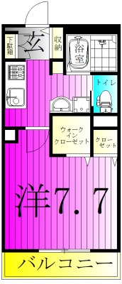 ウィンドテラス矢切 202号室 間取り