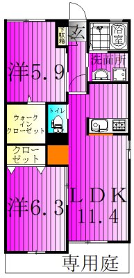 グリーンビレッジⅡ 105号室 間取り