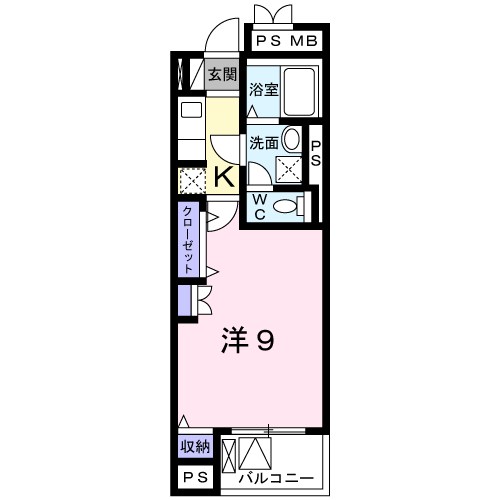 K・SガーデンⅢ  204号室 間取り