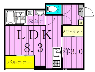 REGALEST　柏 101号室 間取り