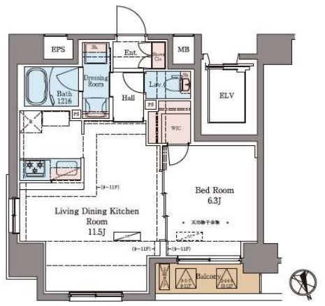 ラグゼナ北千住  間取り図