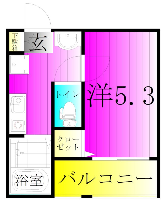ルーチェ旭(Luce Asahi) 101号室 間取り