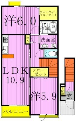 フォーシーズンズⅠ 201号室 間取り