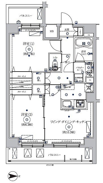 RELUXIA千住大橋 間取り図