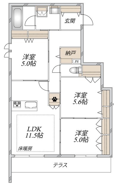 The　Primrose　at 東松戸 間取り