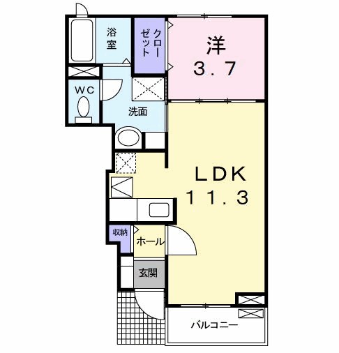 フェアリーエリアＣ棟 104号室 間取り