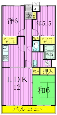 グリーン新柏 203号室 間取り