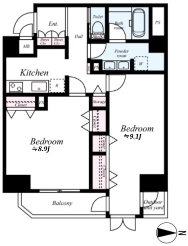 ステージファースト北千住  間取り図