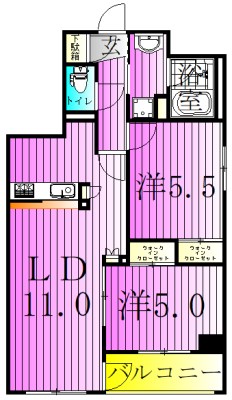 コンフォリア西新井 間取り図